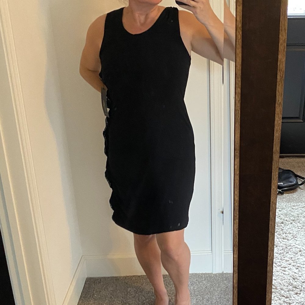 NWTs Gado Gado Side Ruffle Fitted Ruched Dress SM